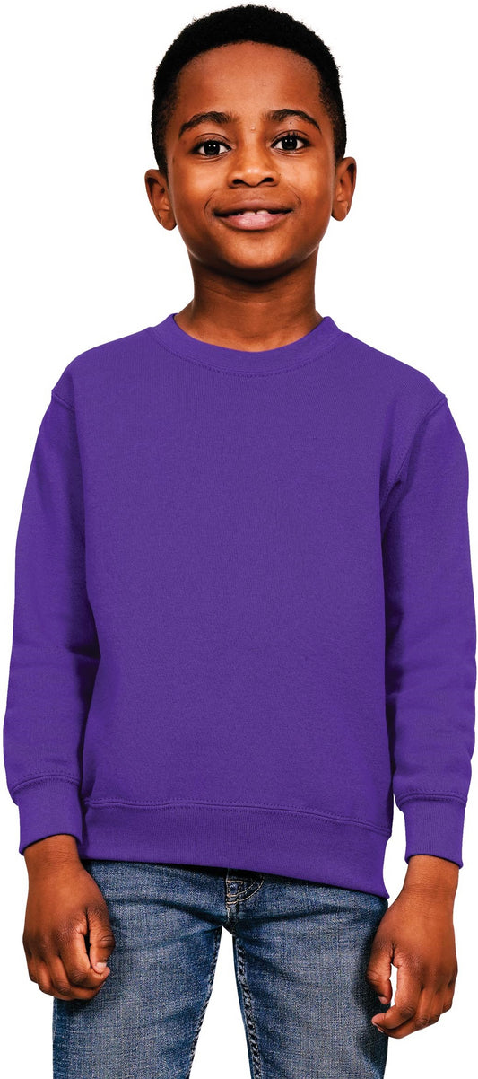 Casual Ringspun Blended Kids Sweat - Purple