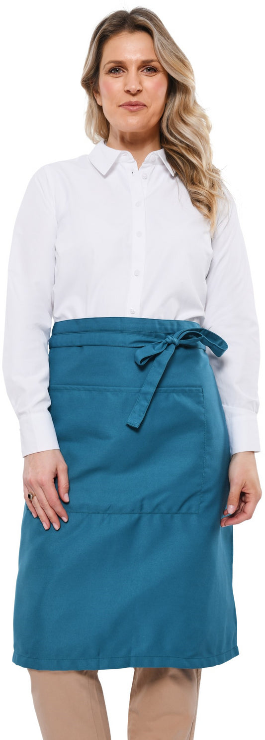 Dennys Recycled Waist Apron 24in With Pocket - Sea Grass
