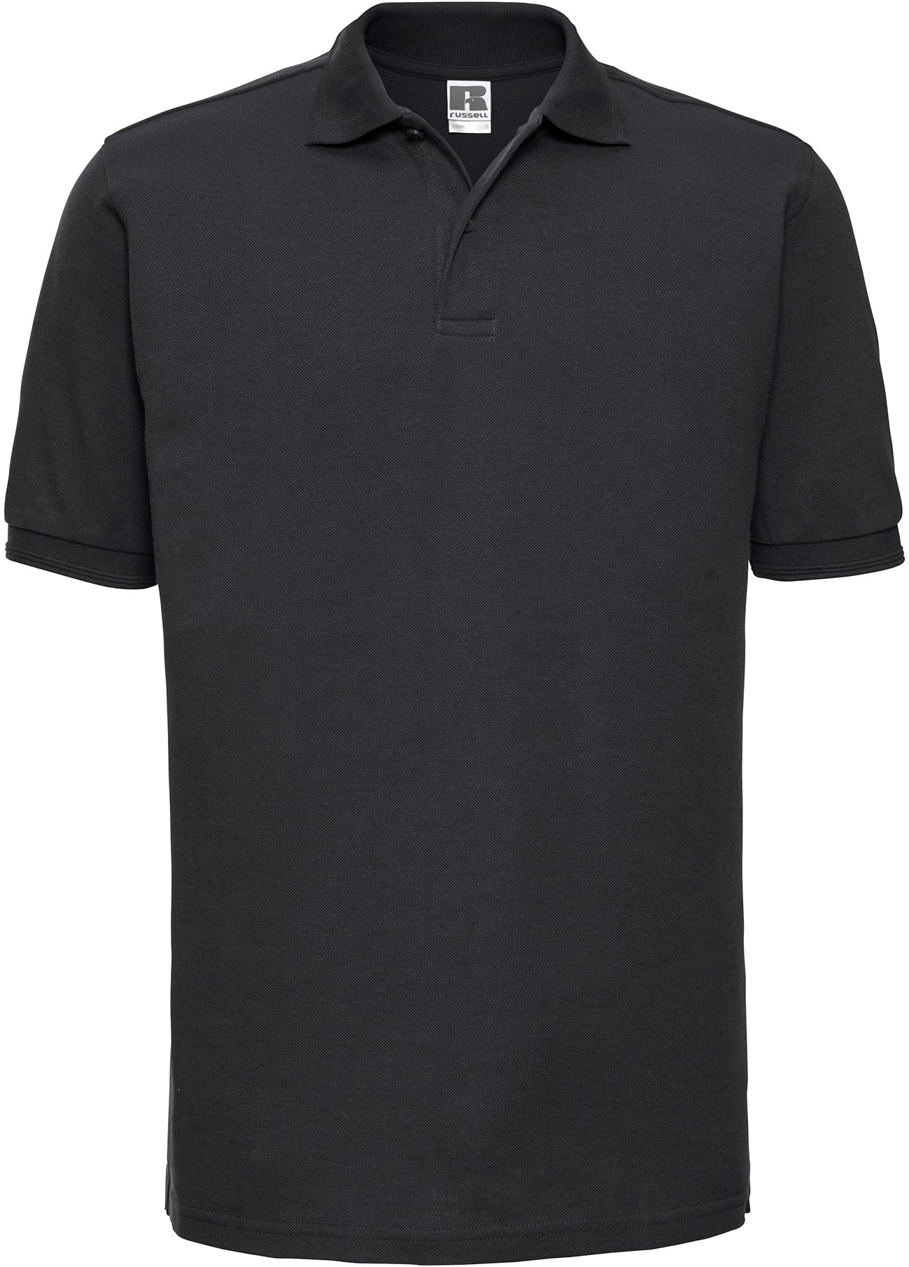 Russell Hardwearing Polycotton Polo Mens - Black