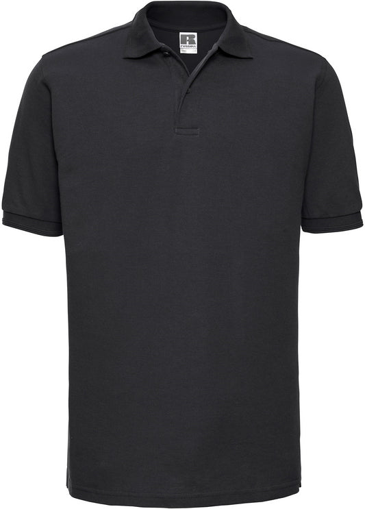 Russell Hardwearing Polycotton Polo Mens - Black