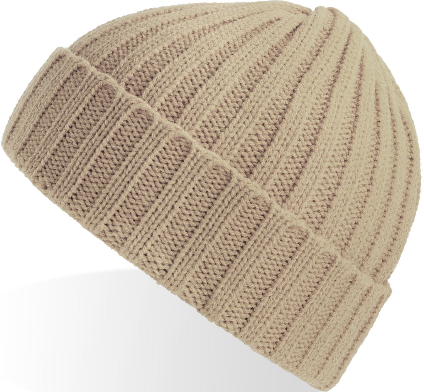 Atlantis Shore Recycled Chunky Cuffed Beanie - Beige