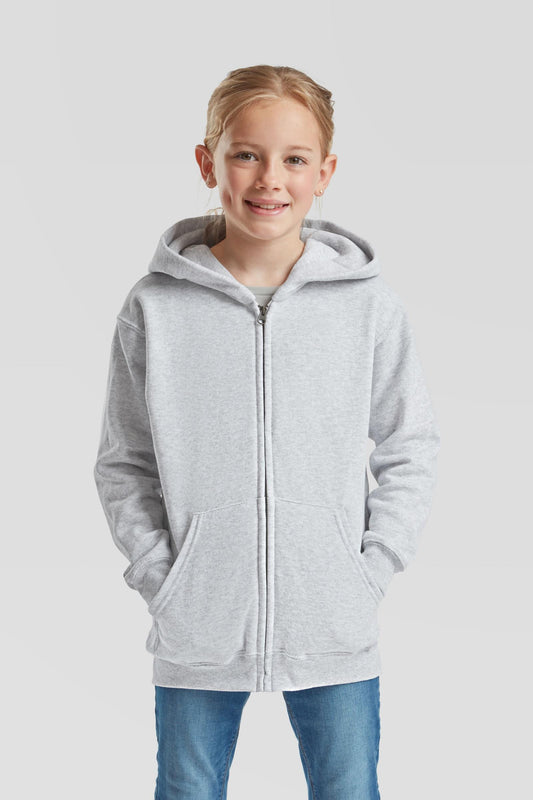 FotL Classic Zip Hood Kids - Heather Grey