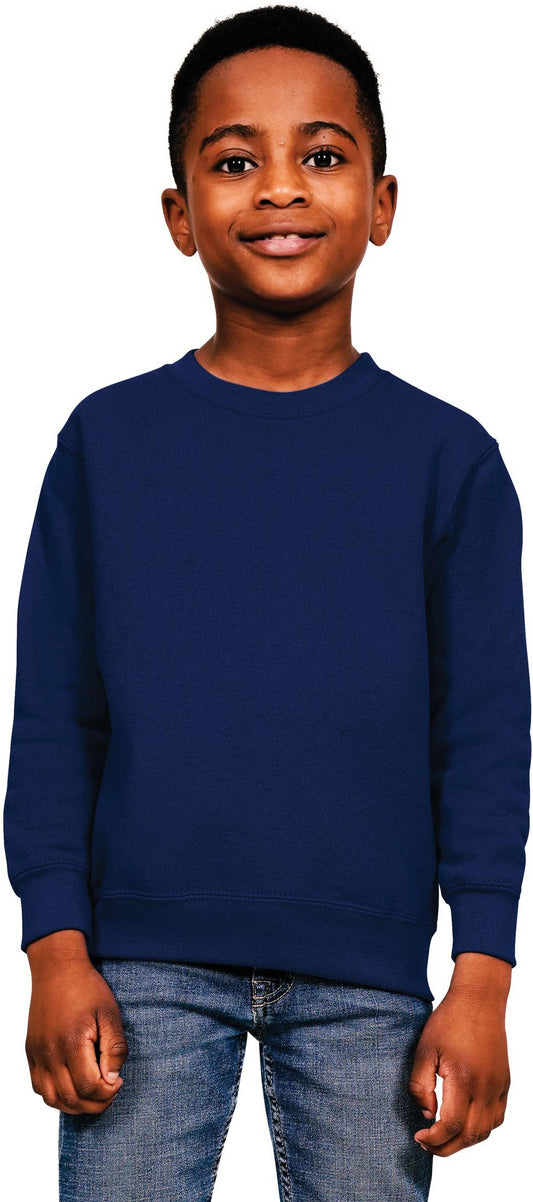 Casual Ringspun Blended Kids Sweat - Navy