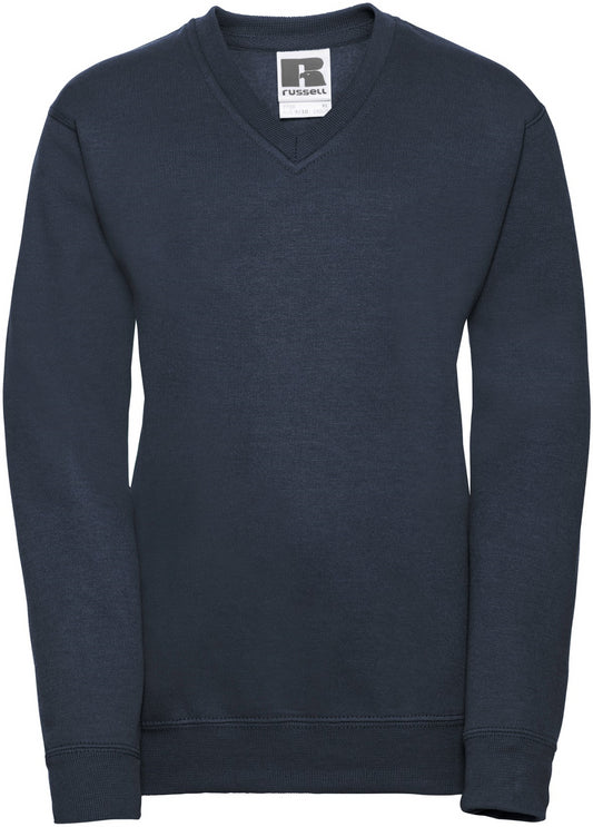 Russell V Neck Sweatshirt Youths - French Navy