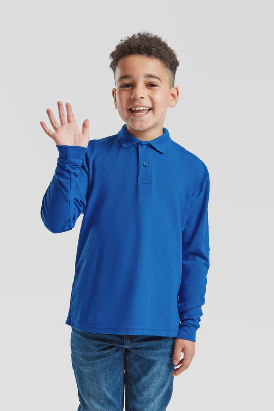 FotL Kids Polo L/S 65/35 - Royal