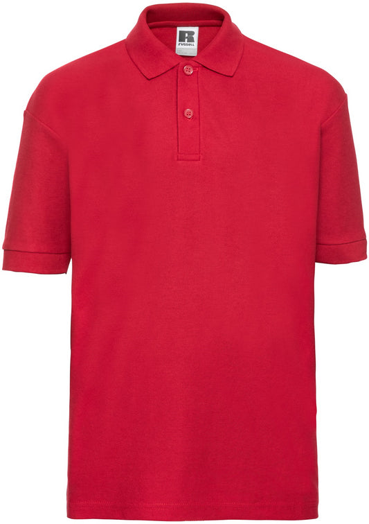 Russell Classic PolyCotton Polo Youths - Bright Red