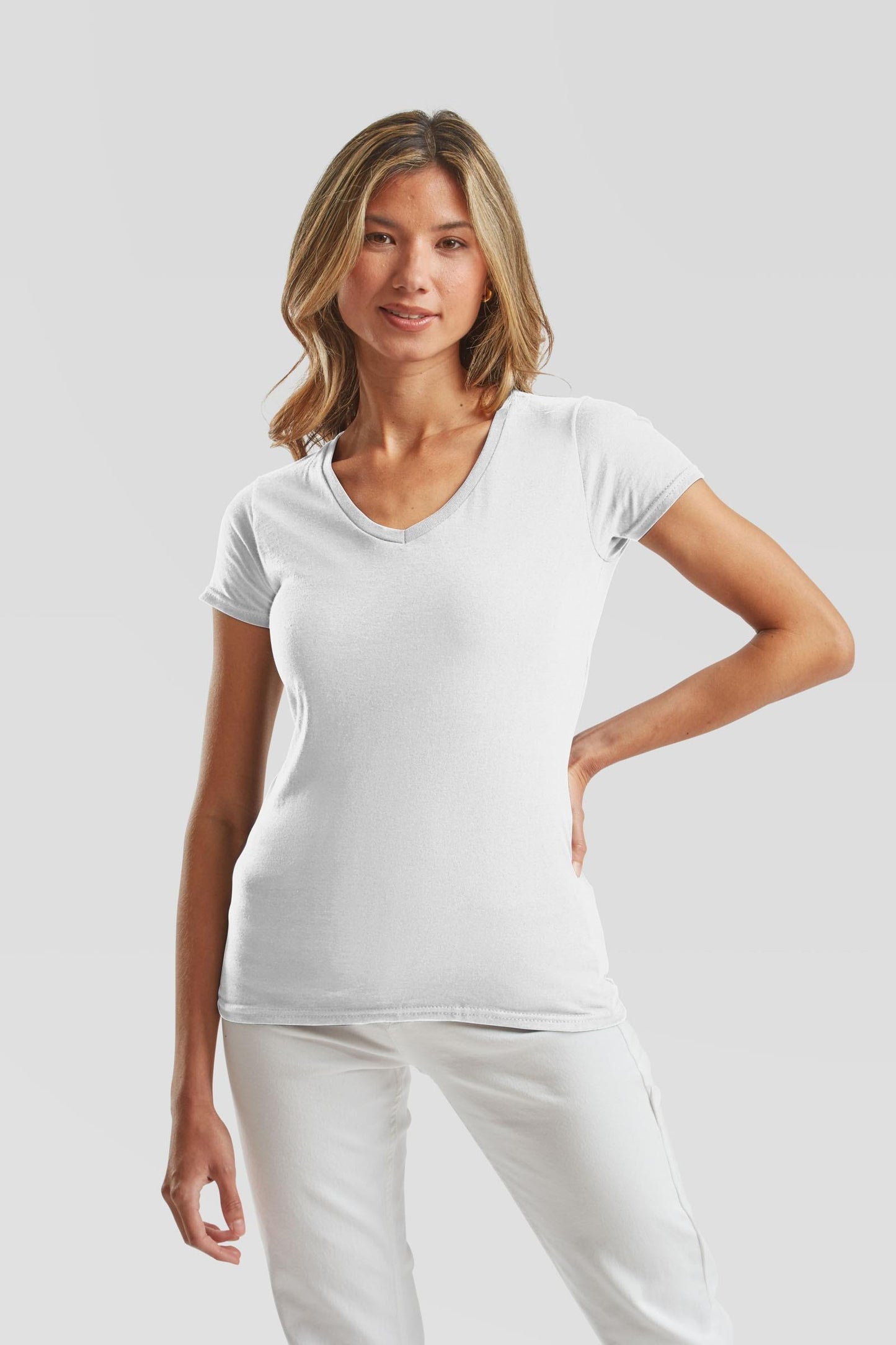 FotL Iconic 150 V Neck T Ladies - White