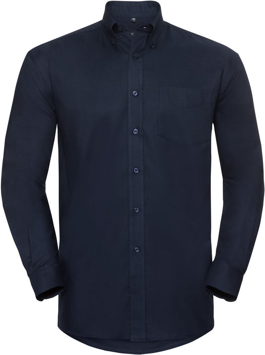 Russell Mens Oxford Shirt L/S  - Bright Navy