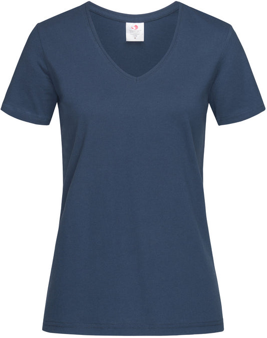 Stedman Classic Ladies V Neck T-Shirt - Navy