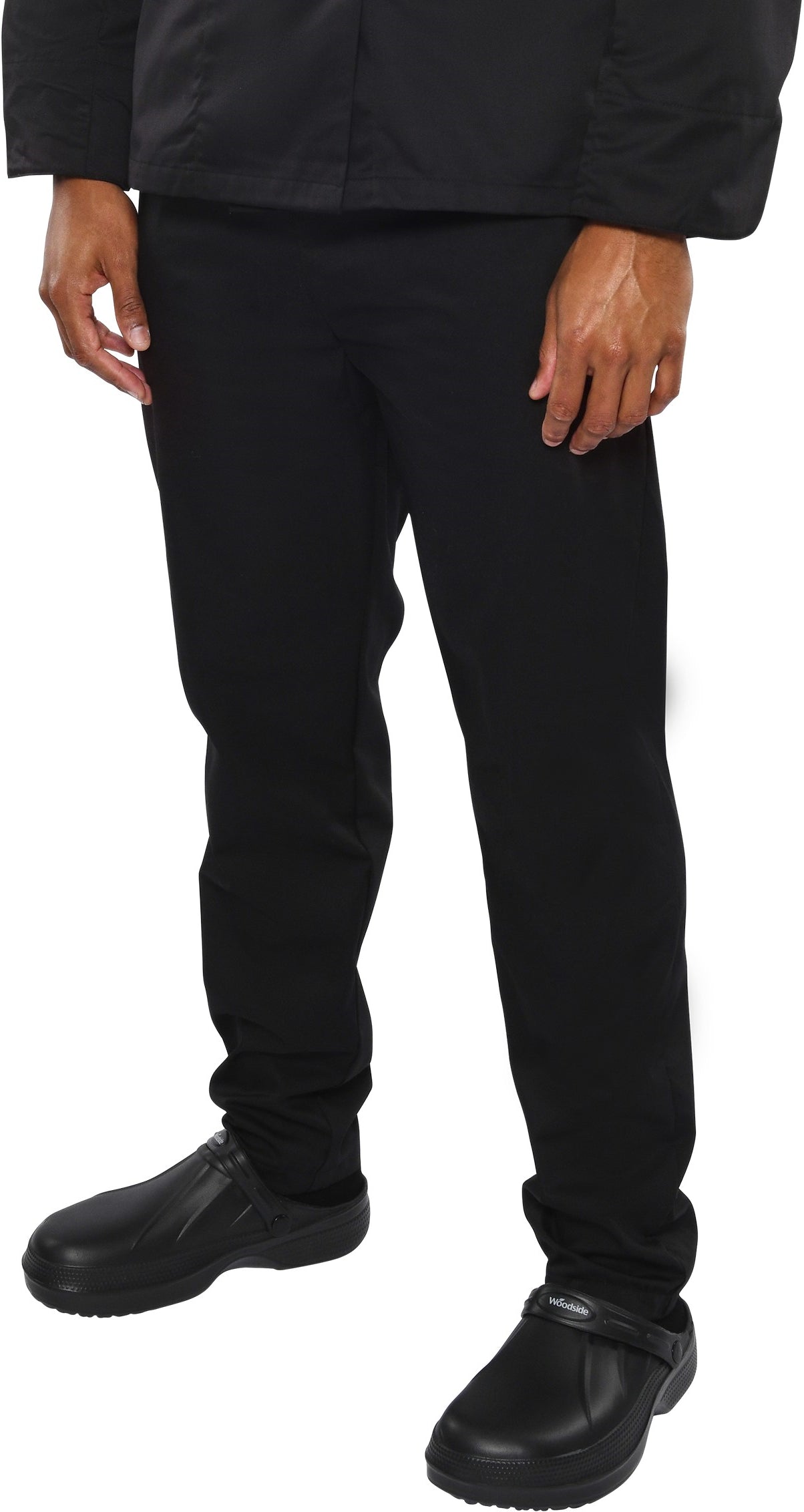 Dennys Elasticated Chef Trousers - Black