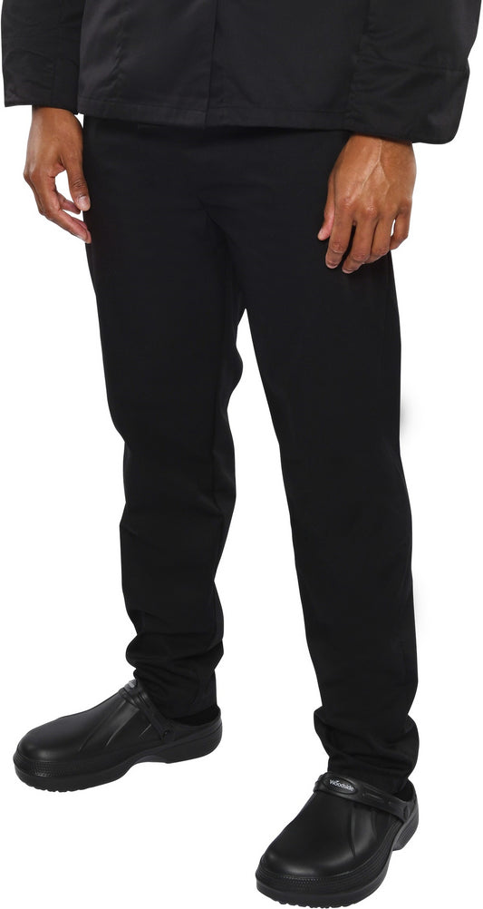 Dennys Elasticated Chef Trousers - Black