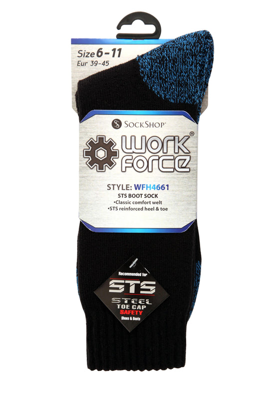 Work Force Safety Boot Sock - Black