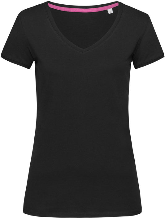 Stedman Stars Megan V Neck Ladies T - Black Opal