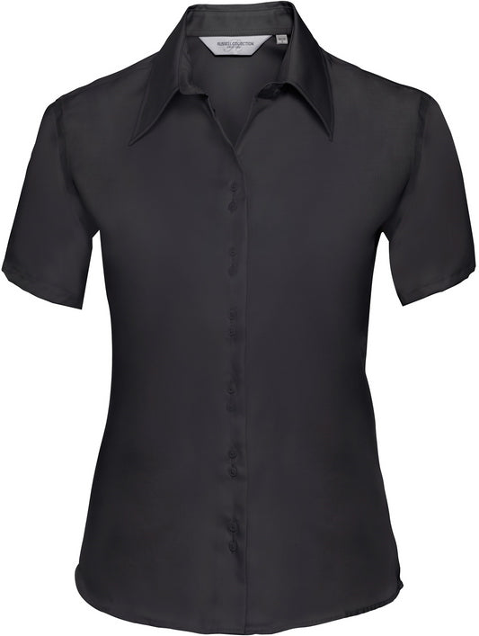 Russell Ultimate Non Iron S/S Shirt Ladies - Black
