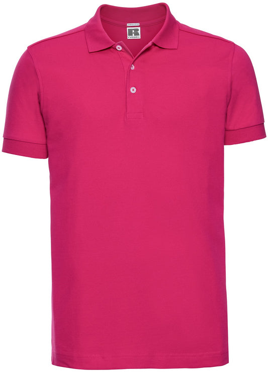 Russell Stretch Polo Mens - Fuchsia