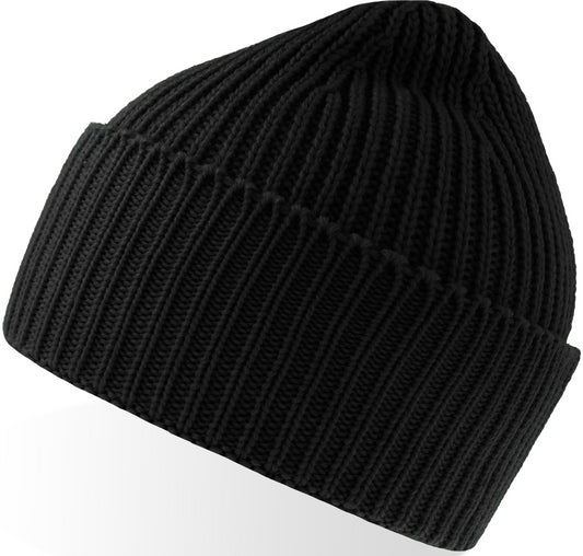 Atlantis Oak Polylana Chunky Cuffed Beanie - Black