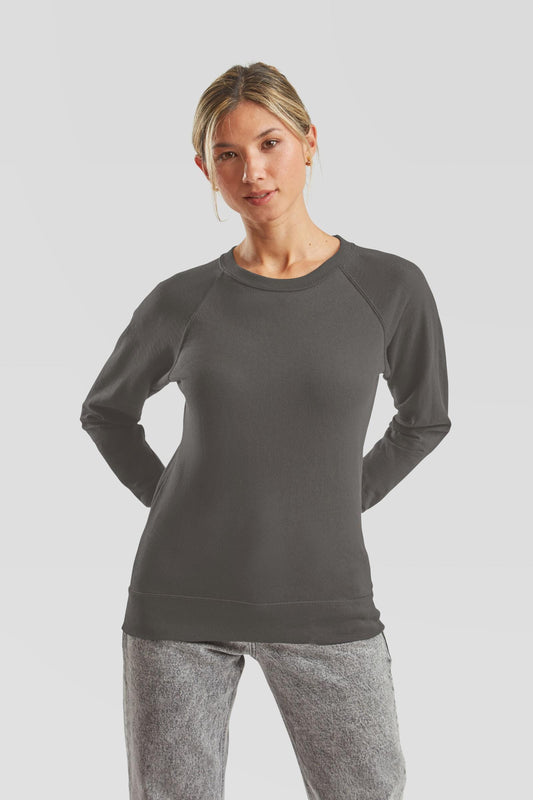 FotL Lightweight Raglan Sweat Ladies - Light Graphite