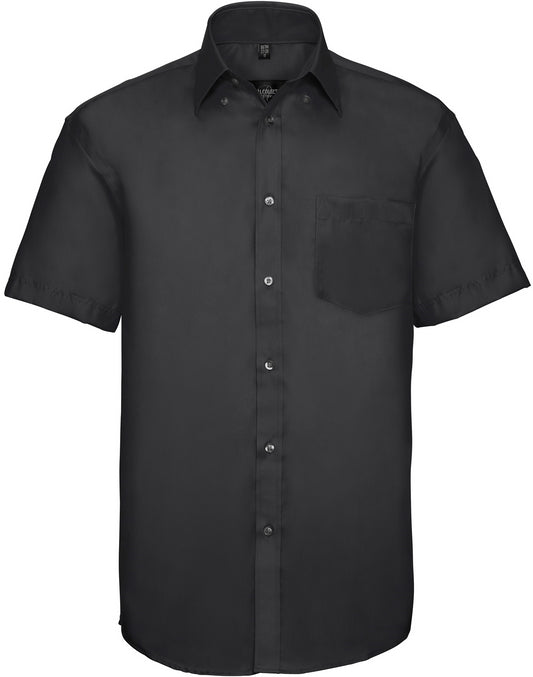 Russell Ultimate Non Iron S/S Shirt Mens - Black