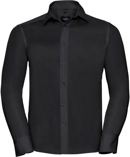 Russell Tailored Ultimate Non Iron L/S Shirt Mens - Black
