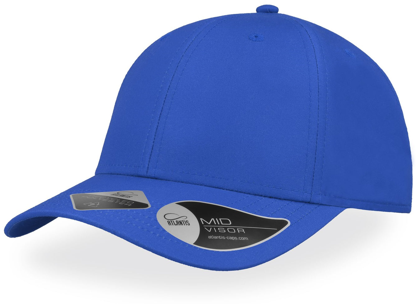 Atlantis Recy Feel Recycled Twill 6 Panel Cap - Royal