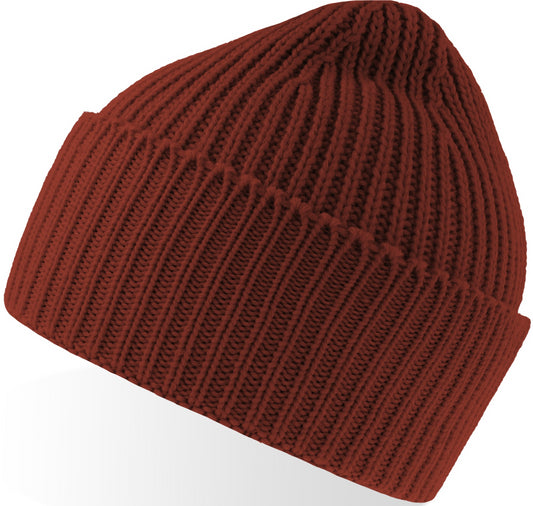 Atlantis Oak Polylana Chunky Cuffed Beanie - Rust