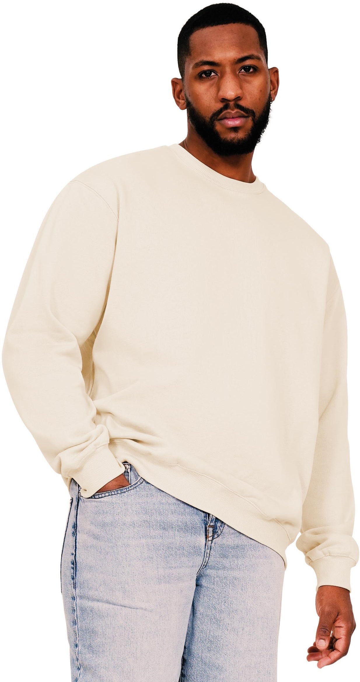 Casual Ringspun Blended 280 Oversize Sweat - Ecru