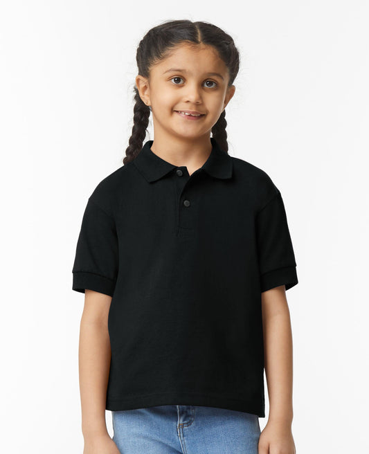 Gildan Single Jersey DryBlend Polo Youths - Black