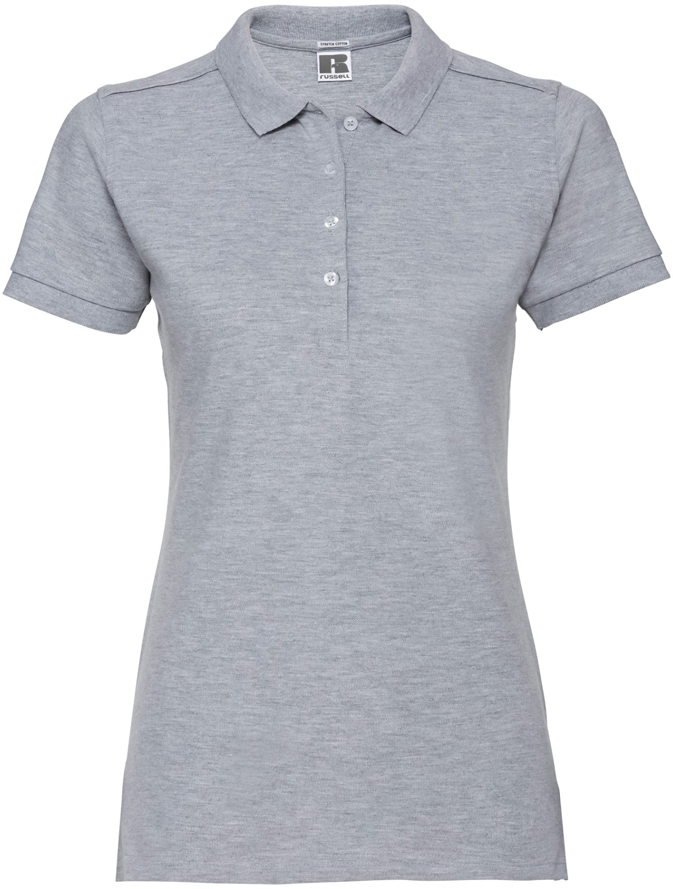 Russell Stretch Polo Ladies - Light Oxford