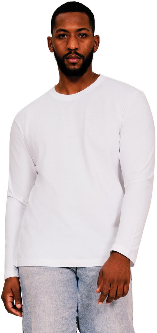 Casual Ringspun 150 Long Sleeve T - White