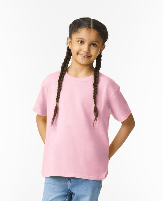 Gildan Youths Ringspun T Shirt - Light Pink